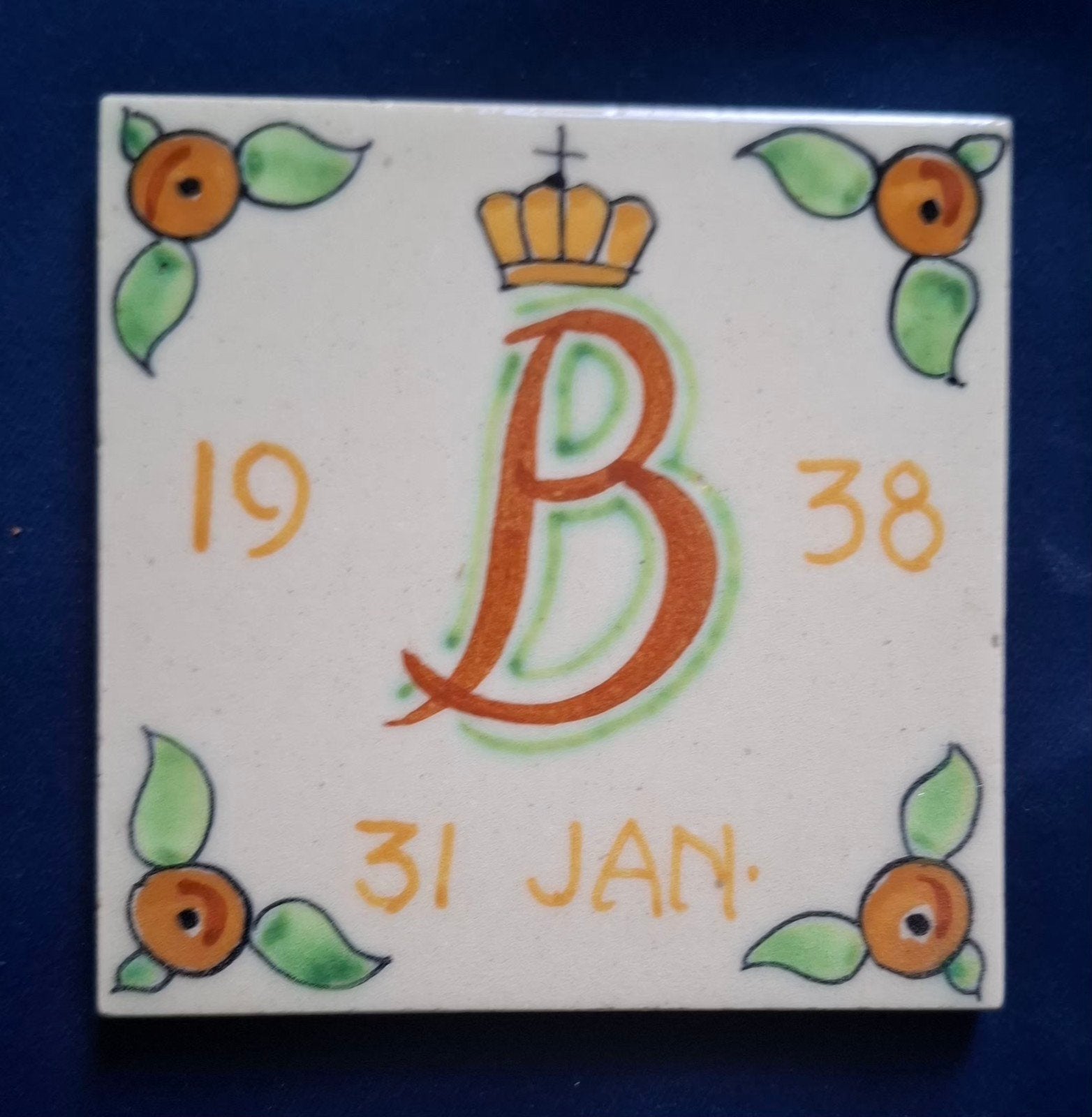 Originele Oranje Geboortetegel Prinses Beatrix (1938), Ophalen of Verzenden