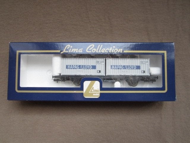 Containerwagon Hapag Lloyd Lima H0 HO, Gelijkstroom, Wagon, Ophalen of Verzenden, Zo goed als nieuw