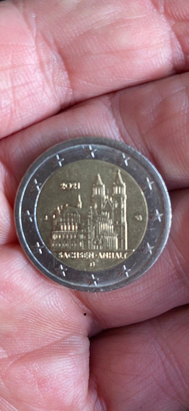 munt:  2,- €  DUITSLAND ‘DOM VAN MAAGDENBURG’  J, Postzegels en Munten, Ophalen of Verzenden, Duitsland, 2 euro, Losse munt