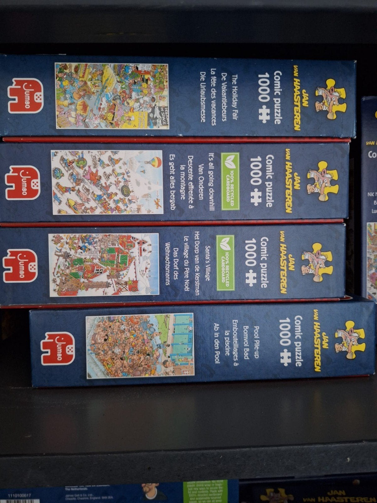 Grote collectie Jan van Haasteren puzzels (1000 stukjes), Ophalen of Verzenden, 500 t/m 1500 stukjes, Gebruikt, Legpuzzel