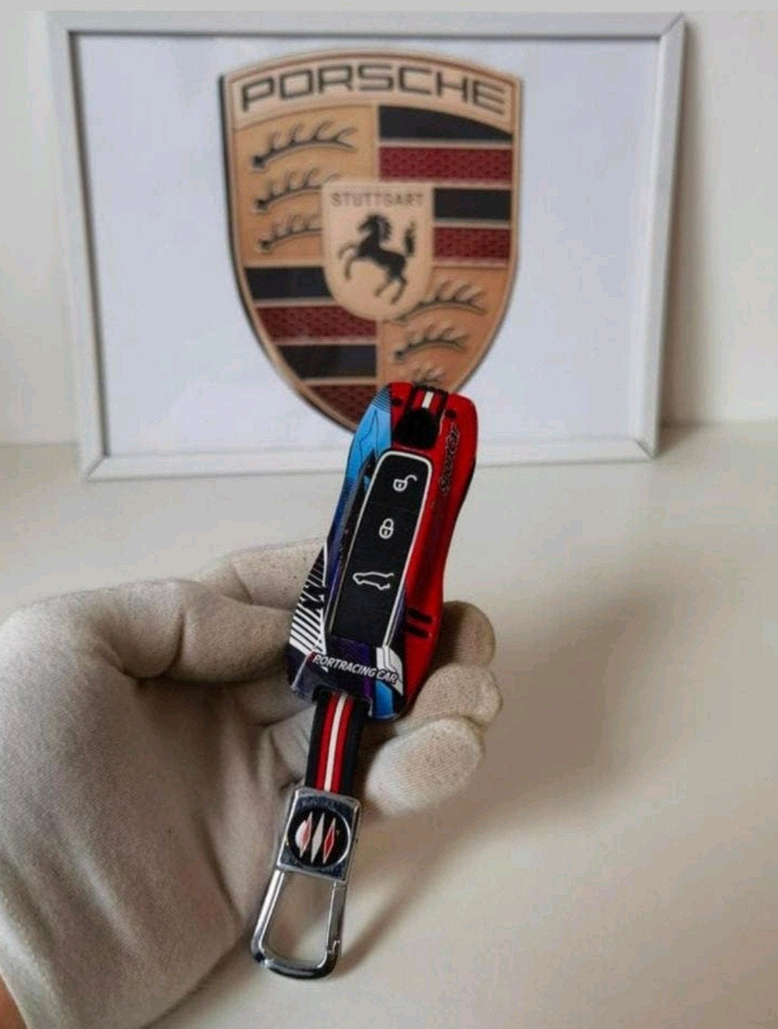 Heel mooi metalen porsche sleutel cover / sleutelhoes ️, Ophalen of Verzenden, Nieuw, Merk
