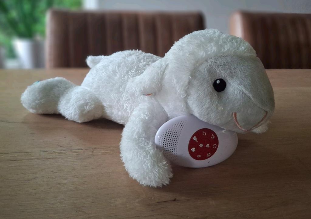 Zazu Liz hartslagknuffel met huilsensor + geluidsmodule, Ophalen of Verzenden, Zo goed als nieuw, Wit, Overige typen
