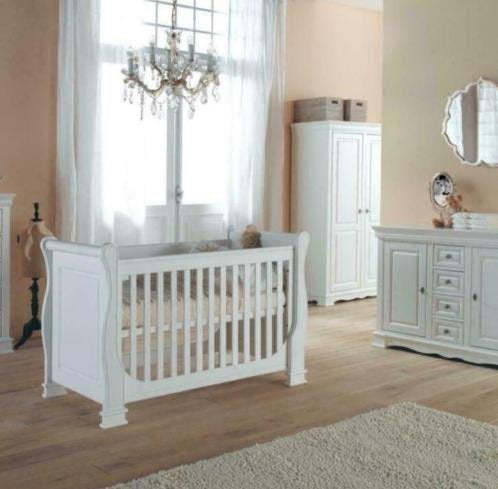Wit Ledikant voor Babykamer - Klassiek Design, Ophalen of Verzenden, Gebruikt, Ledikant