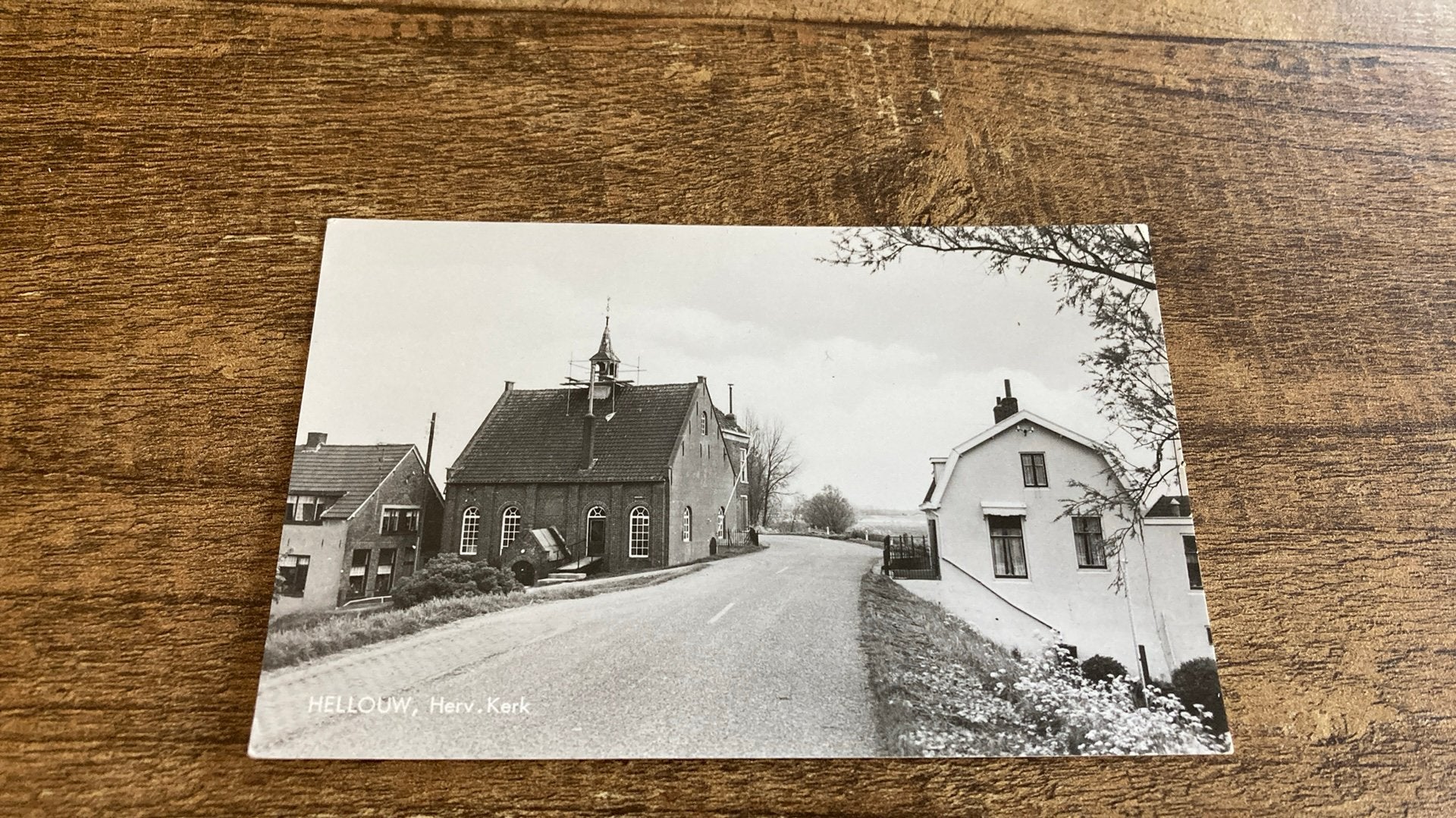 Oude ansichtkaart Hellouw Hervormde Kerk, Ophalen of Verzenden, 1960 tot 1980, Ongelopen, Gelderland