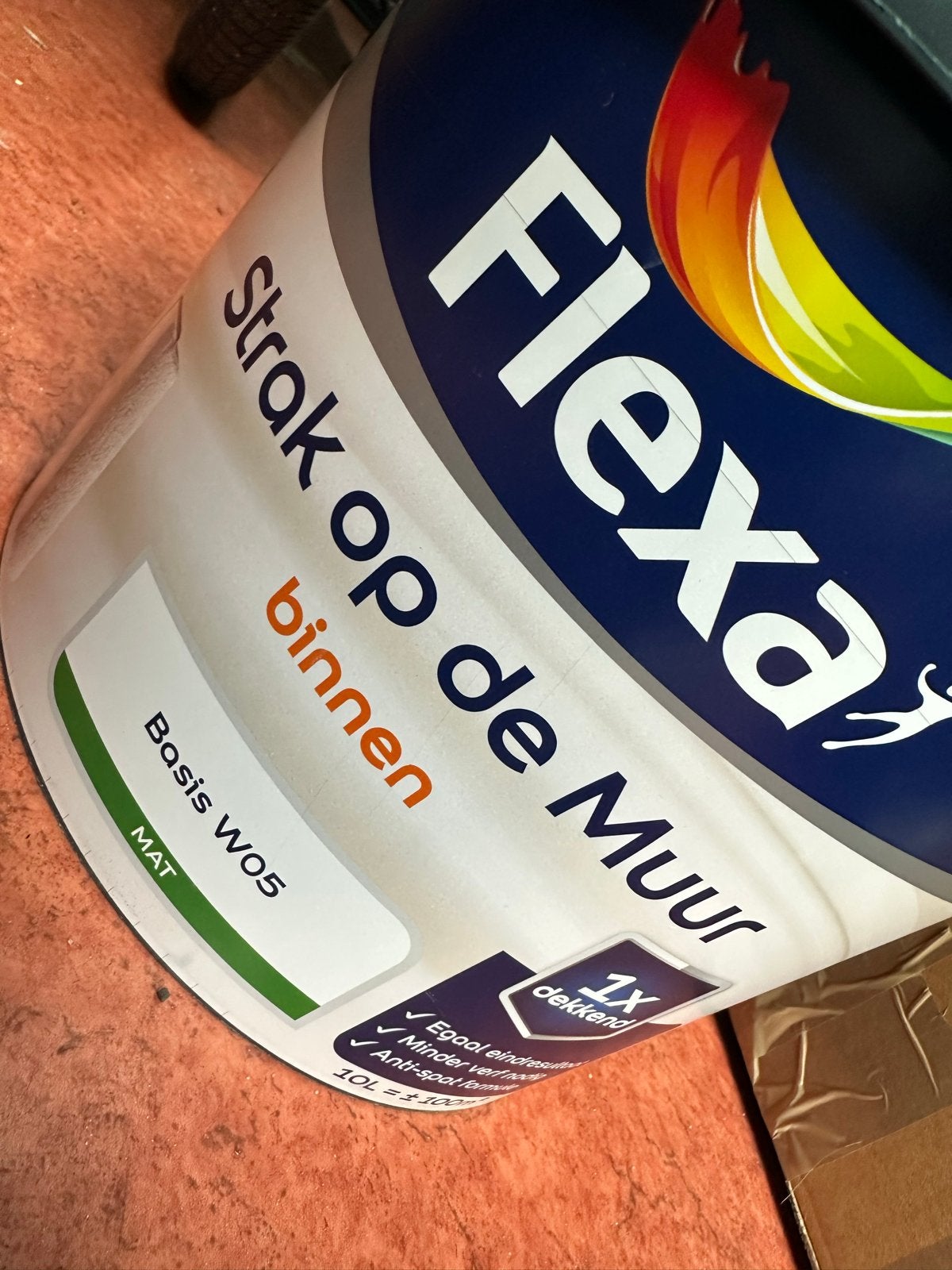 Flexa Strak op de Muur - Gentle Umber - 10 Liter, Doe-het-zelf en Verbouw, Beige, Nieuw, Ophalen of Verzenden, Verf