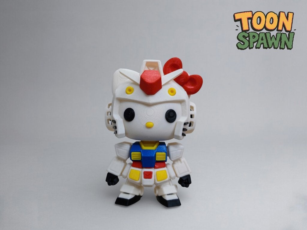 RX‑78‑2 x Hello Kitty – Gundam Mash‑up Figuur – 25 cm