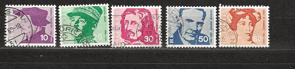 Zwitserland 906-910, Ophalen of Verzenden, Gestempeld