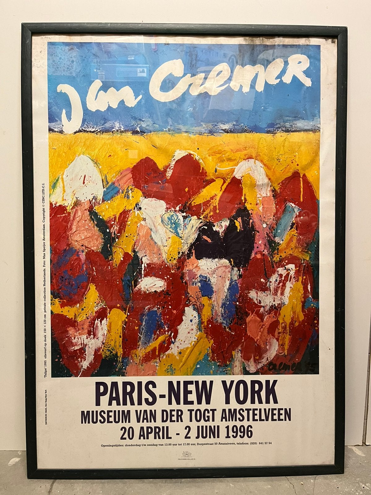 Poster Jan Cremer 74x105cn met een beetje water schade., Ophalen of Verzenden