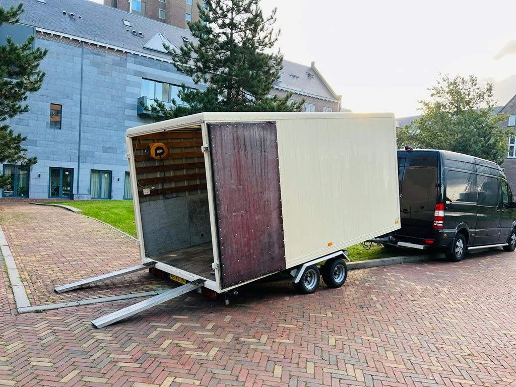Gesloten tandemasser aanhanger Inw 4x2,05m, Auto diversen, Aanhangers en Bagagewagens, Ophalen, Gebruikt