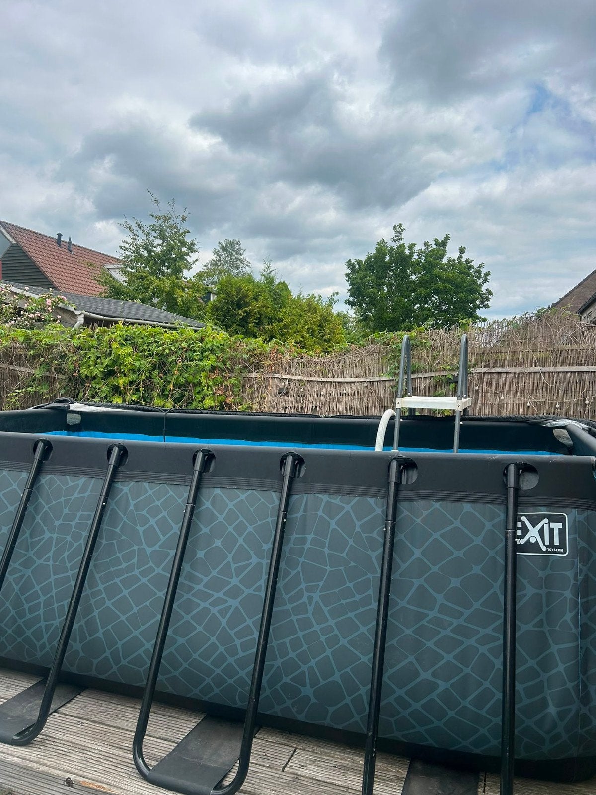 EXIT Frame Zwembad Stone 400x200x122cm met zandfilterpomp