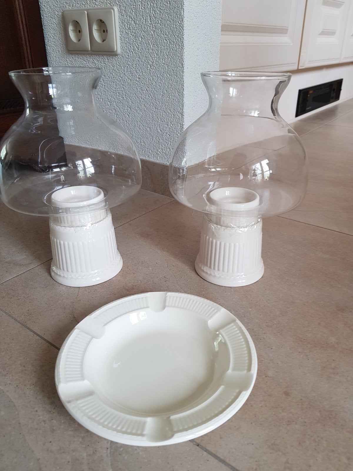 Wedgwood edme windlichten 2x, Ophalen of Verzenden, Zo goed als nieuw, Bord(en), Wedgwood