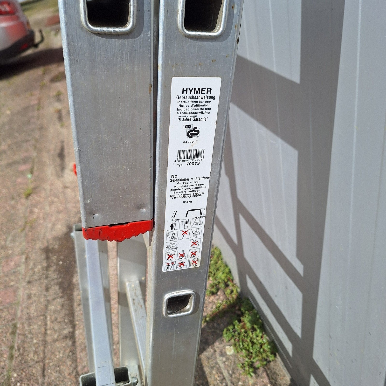 HYMER Opvouwbare Ladder/Trap - Zo goed als nieuw, Ophalen of Verzenden
