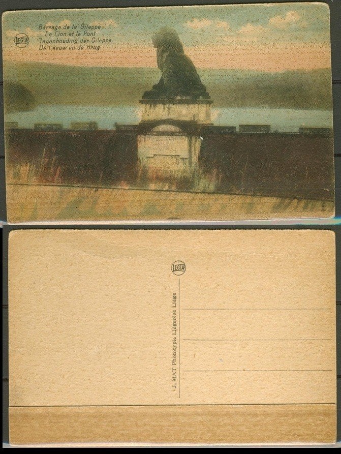 La Gileppe 1912 Stuwdam Le Barrage Luik Ansichtkaart a-41c, Ophalen of Verzenden, Voor 1920, Ongelopen, Brussel (Gewest)