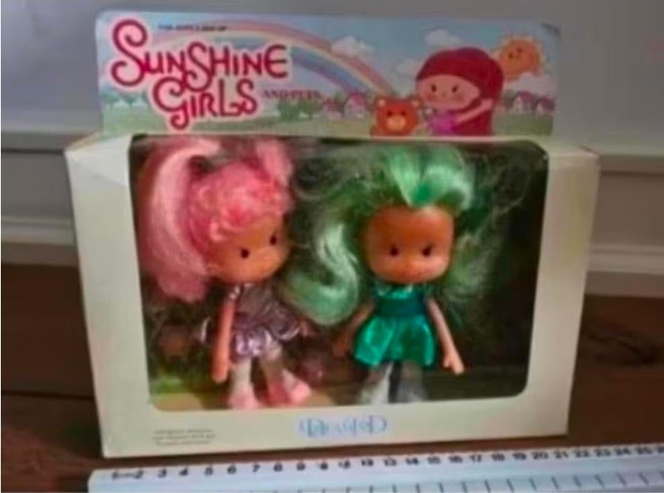 Vintage toys- jaren 80: SunShine️ Girls - 2 Popjes in doos, Ophalen, Gebruikt, Pop