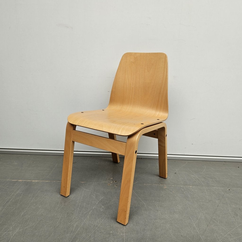 Vintage Plywood houten eetkamerstoel - jaren 70 / 80, Huis en Inrichting, Niet ingevuld, Gebruikt, Niet ingevuld, Niet ingevuld