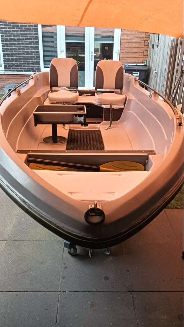 Nette Terhi 415 vis-/sloepboot met Mariner 9.9 pk viertakt, Ophalen, Overige merken, Gebruikt, Tot 10 pk