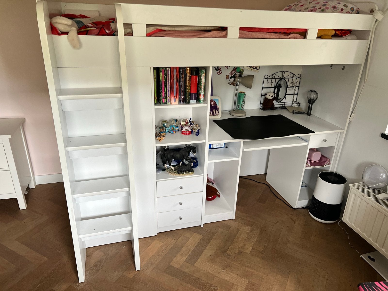 Hoogslaper met bureau en kast voor kinderkamer, Ophalen, Gebruikt, Eenpersoons, 200 cm