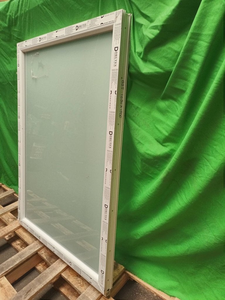 Kunststof Vast kozijn b108 x h150 cm Wit  -2636-, Kunststof, Raamkozijn, Niet ingevuld, Ophalen of Verzenden