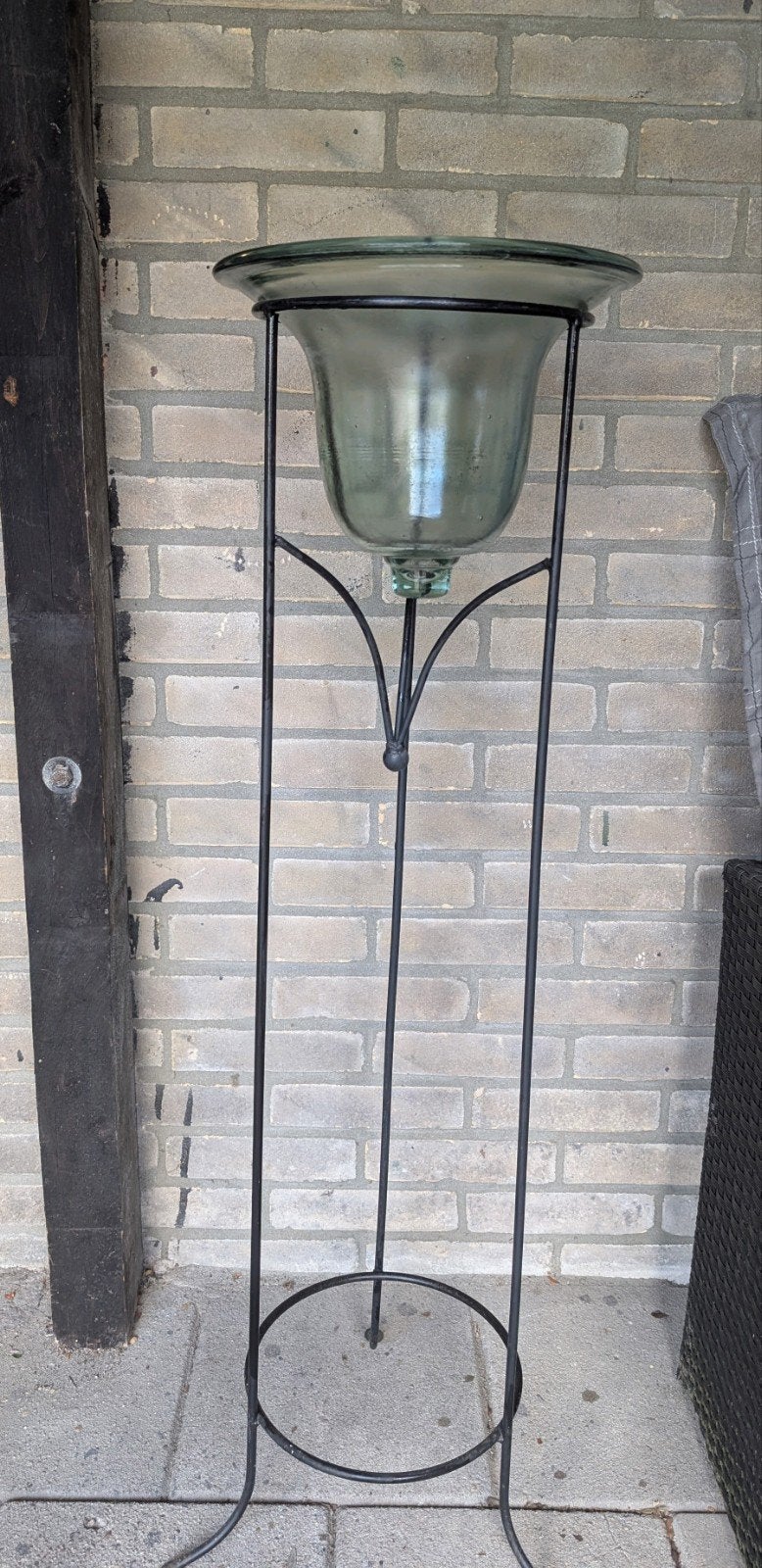 vaas stolp op hoge standaard, Tuin en Terras, Ophalen, Rond, Metaal, Balkon