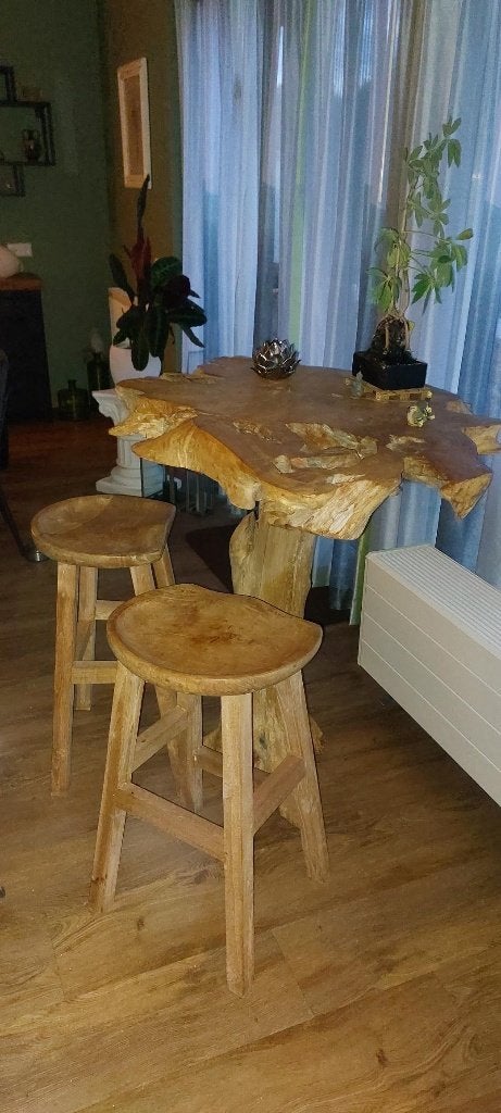Houten stamtafel, Ophalen, Zo goed als nieuw
