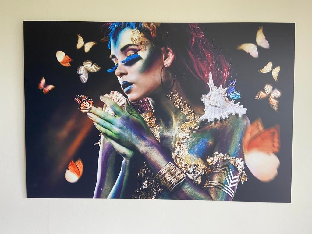 Schilderij op dibond 120x80, Ophalen, Zo goed als nieuw, Schilderij