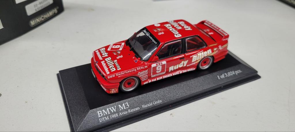 Minichamps BMW M3 E30 DTM 1988 Avus Rennen H.Grohs, Ophalen of Verzenden, Zo goed als nieuw, Auto, MiniChamps