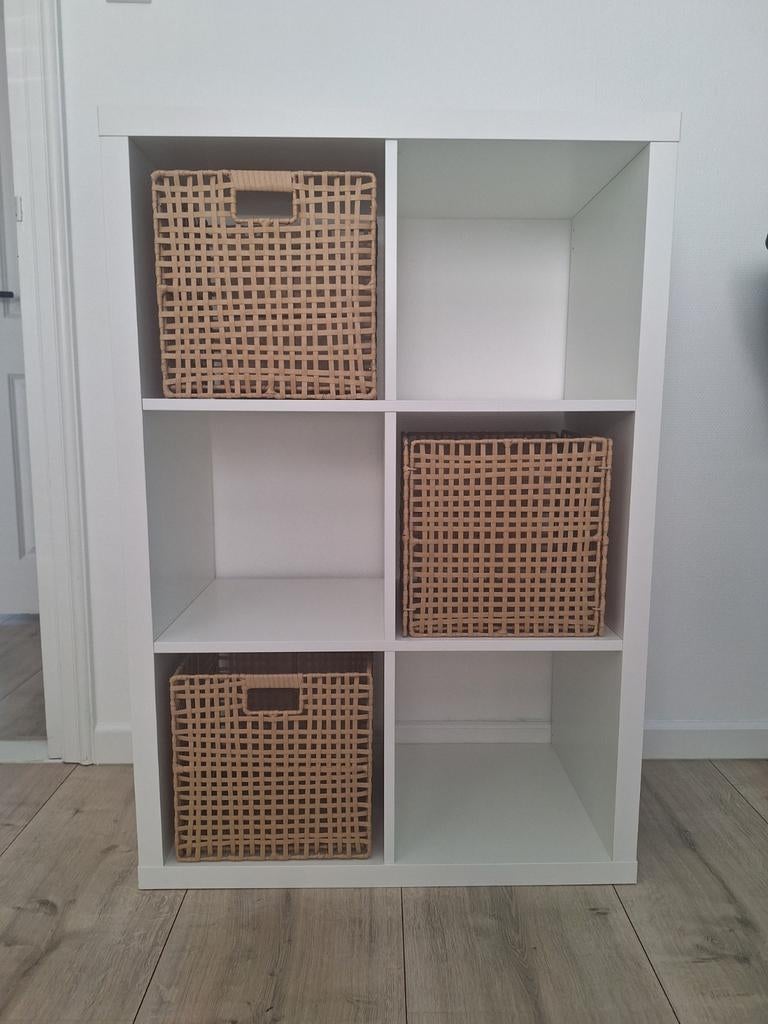 Kast Kallax met manden, Ophalen, Gebruikt, Minder dan 150 cm, Minder dan 100 cm