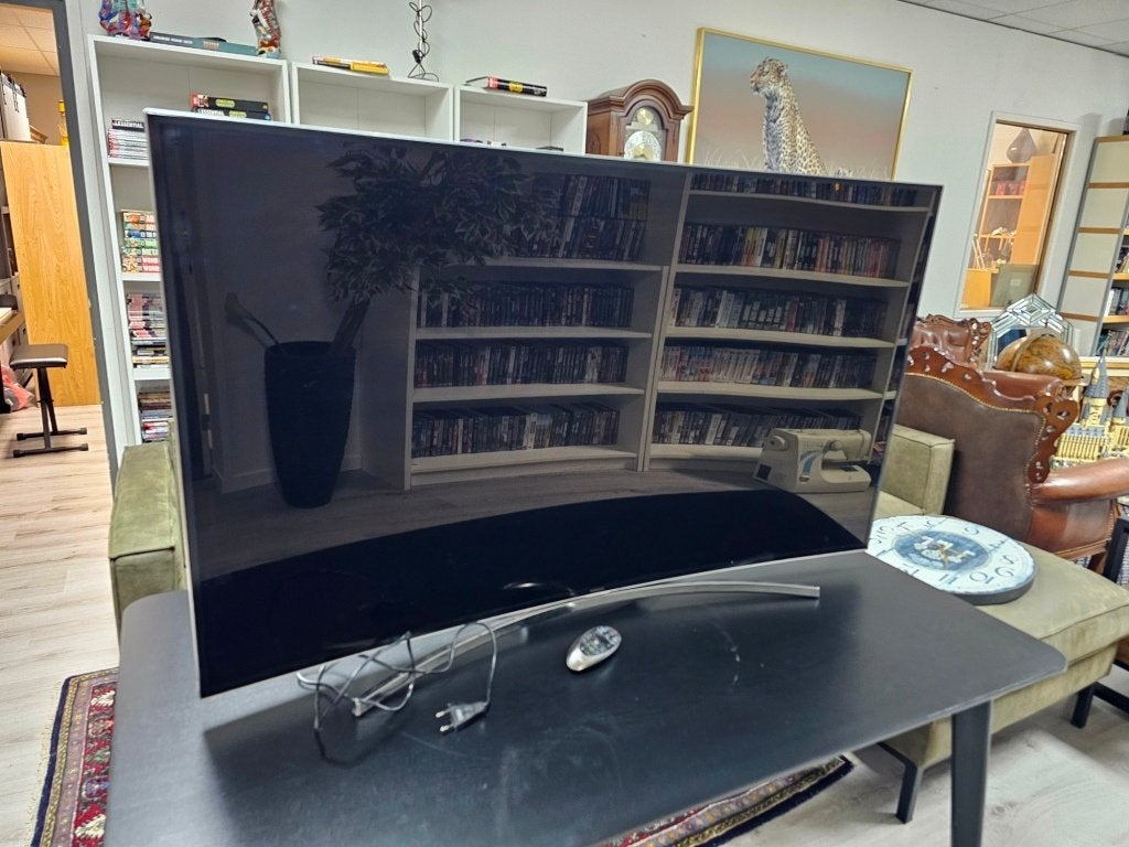 Samsung 55 inch curved smart tv voor €150,-, Ophalen, Gebruikt, 50 Hz, 100 cm of meer