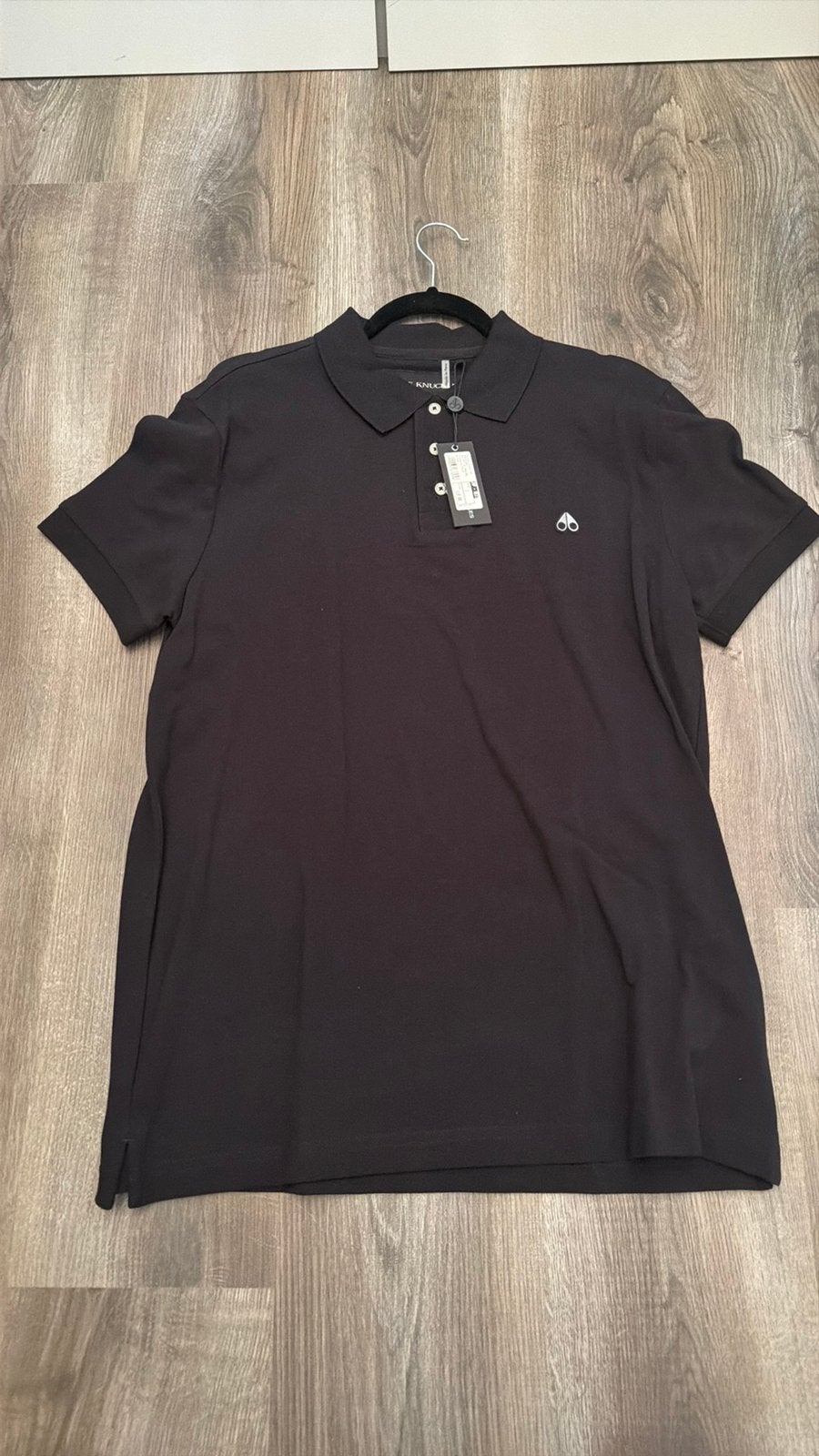 Gloednieuwe zwarte Moose Knuckles poloshirt maat L, Verzenden, Nieuw, Maat 52/54 (L), Zwart