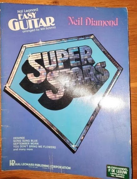 Gitaar (easy): Neil Diamond-SUPERSTARS-mooie liedjes, Overige genres, Ophalen of Verzenden, Artiest of Componist, Gitaar
