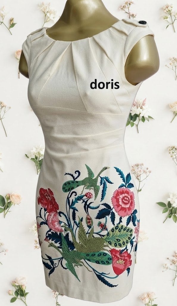 jurk Karen Millen maat 10/38 oksel tot oksel 43 rek 46 cm, Maat 38/40 (M), Karen Millen, Meerkleurig, Ophalen of Verzenden