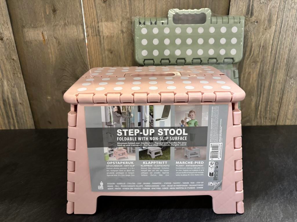 Opstapje - Opvouwbaar met Antislip - Roze, Ophalen of Verzenden, Nieuw, Kunststof