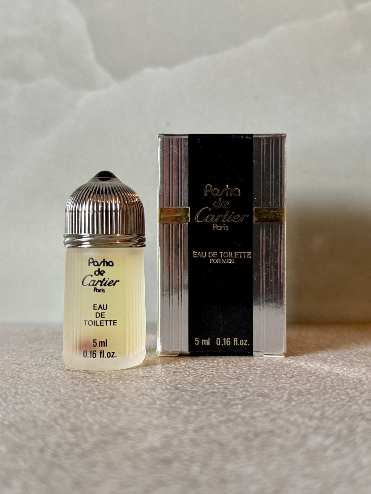 Miniatuur parfum Pasha de Cartier Eau de Toilette 5 ml, Ophalen of Verzenden, Nieuw