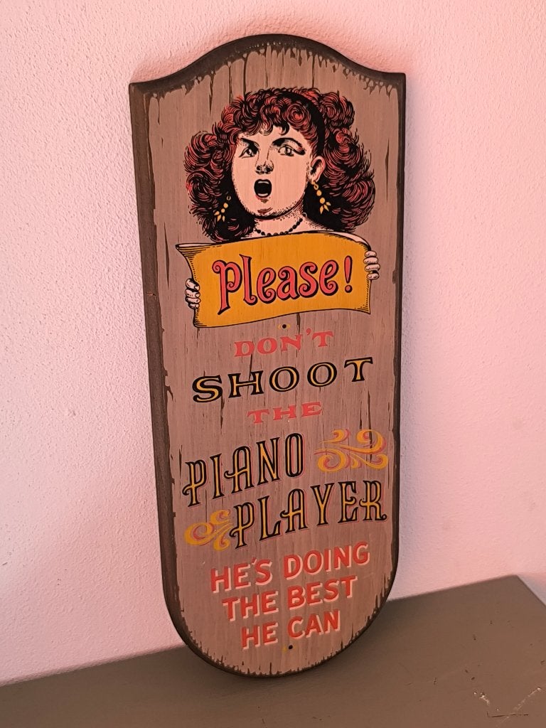 Vintage Retro houten wandbord, Verzamelen, Retro, Ophalen of Verzenden, Huis en Inrichting