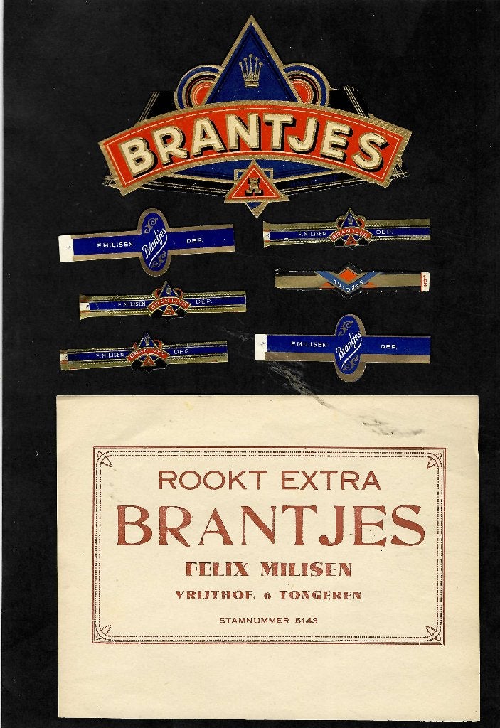 Brantjes   etiketjes/banden, Ophalen of Verzenden, Gebruikt, Sigarenbandjes