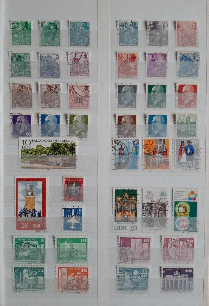 2 Kaarten Oude Klassieke Postzegels Duitsland DDR Nr. 3 Gest, Ophalen, DDR, Gestempeld