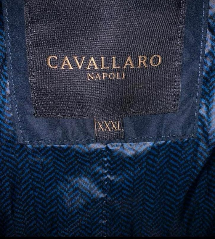 Cavallaro Napoli Ruffo Jacket - Maat XXXL, Ophalen of Verzenden, Zo goed als nieuw, Overige maten, Blauw