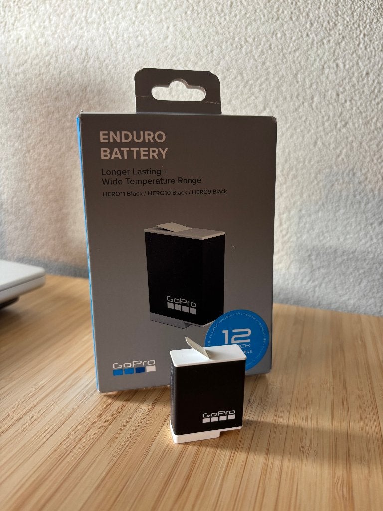 GoPro Enduro Battery - 2 keer gebruikt, Audio, Tv en Foto, Actiecamera's, Ophalen of Verzenden, Zo goed als nieuw, GoPro