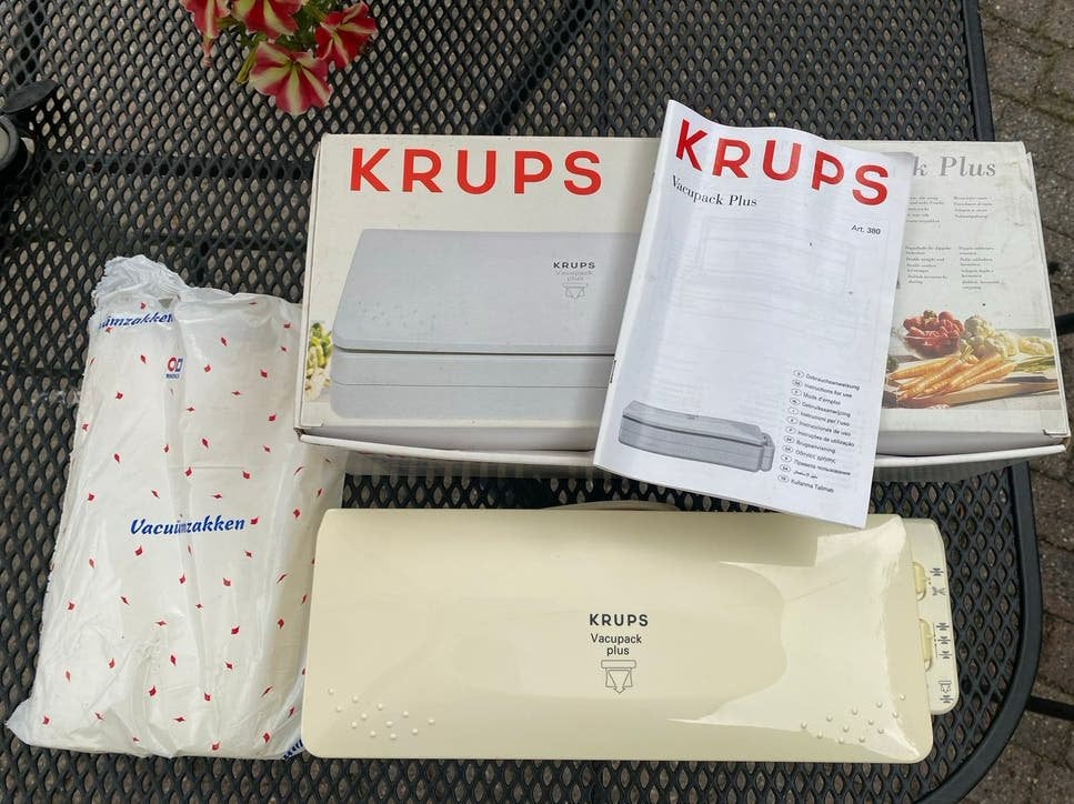 Krups Vacupack Plus vacuümapparaat met handleiding, Witgoed en Apparatuur, Ophalen of Verzenden, Nieuw