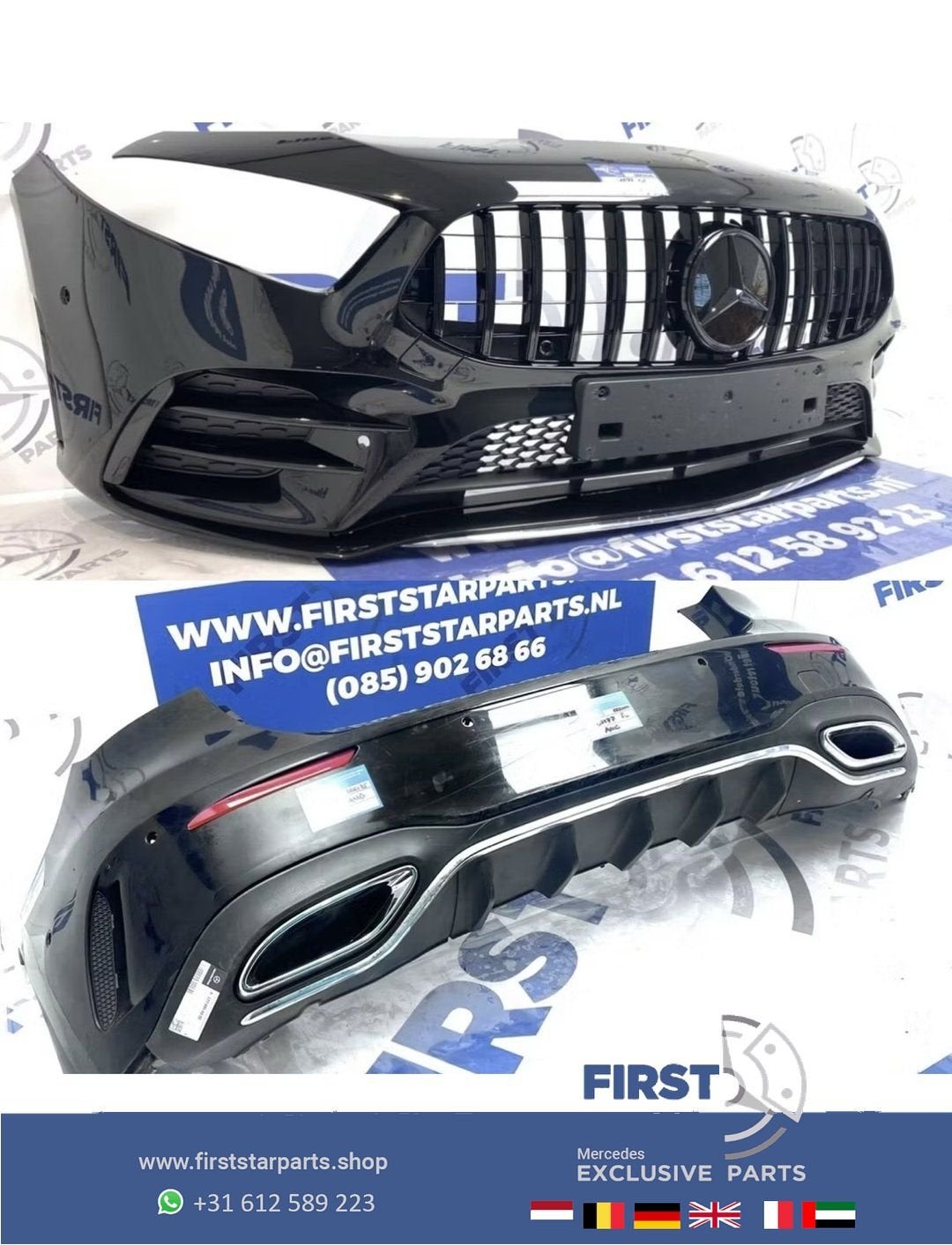 W177 A KLASSE 2022 AMG PAKKET BUMPER SET Origineel Mercedes, Auto-onderdelen, Carrosserie en Plaatwerk, Gebruikt, -, Ophalen of Verzenden