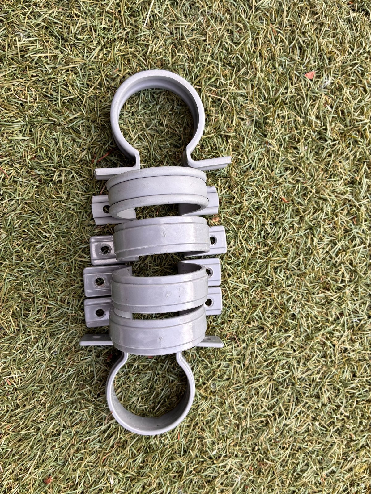 Set van grijze buisklemmen 50 mm, Ophalen of Verzenden, Gebruikt, Minder dan 50 mm, Overige typen