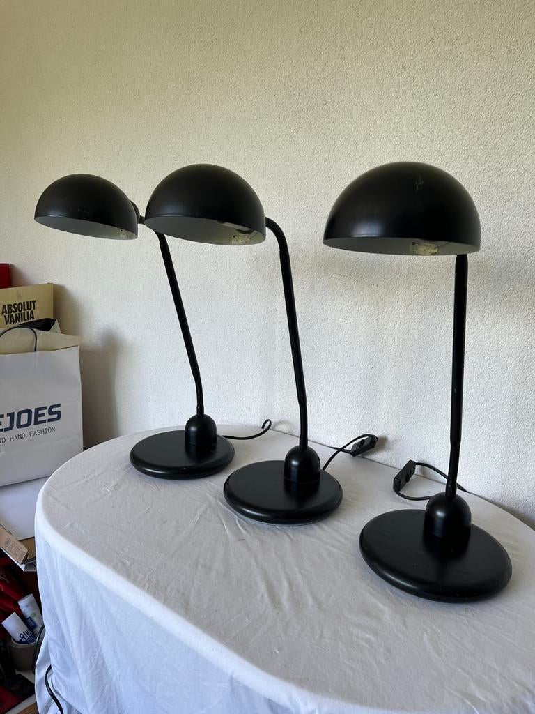 Vintage Happylight Tafellamp Burolamp Bureaulamp Lamp Zwarte, Ophalen of Verzenden