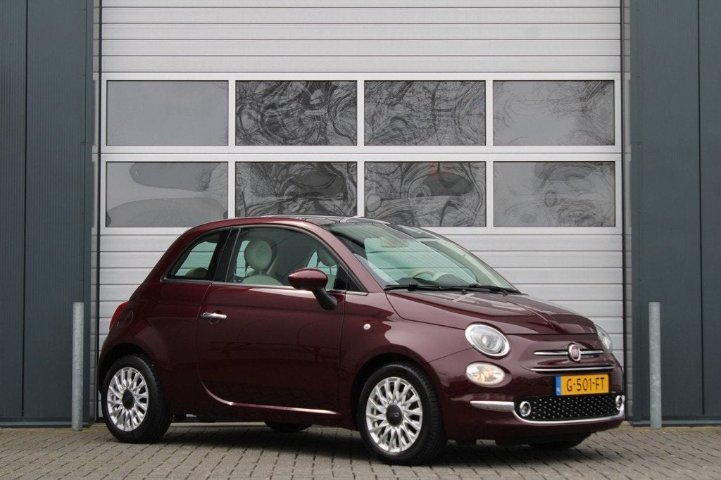 Fiat 500 0.9 TwinAir Turbo Lounge 85pk Airco/Cruise/Panodak/, Voorwielaandrijving, Stof, Euro 6, USB