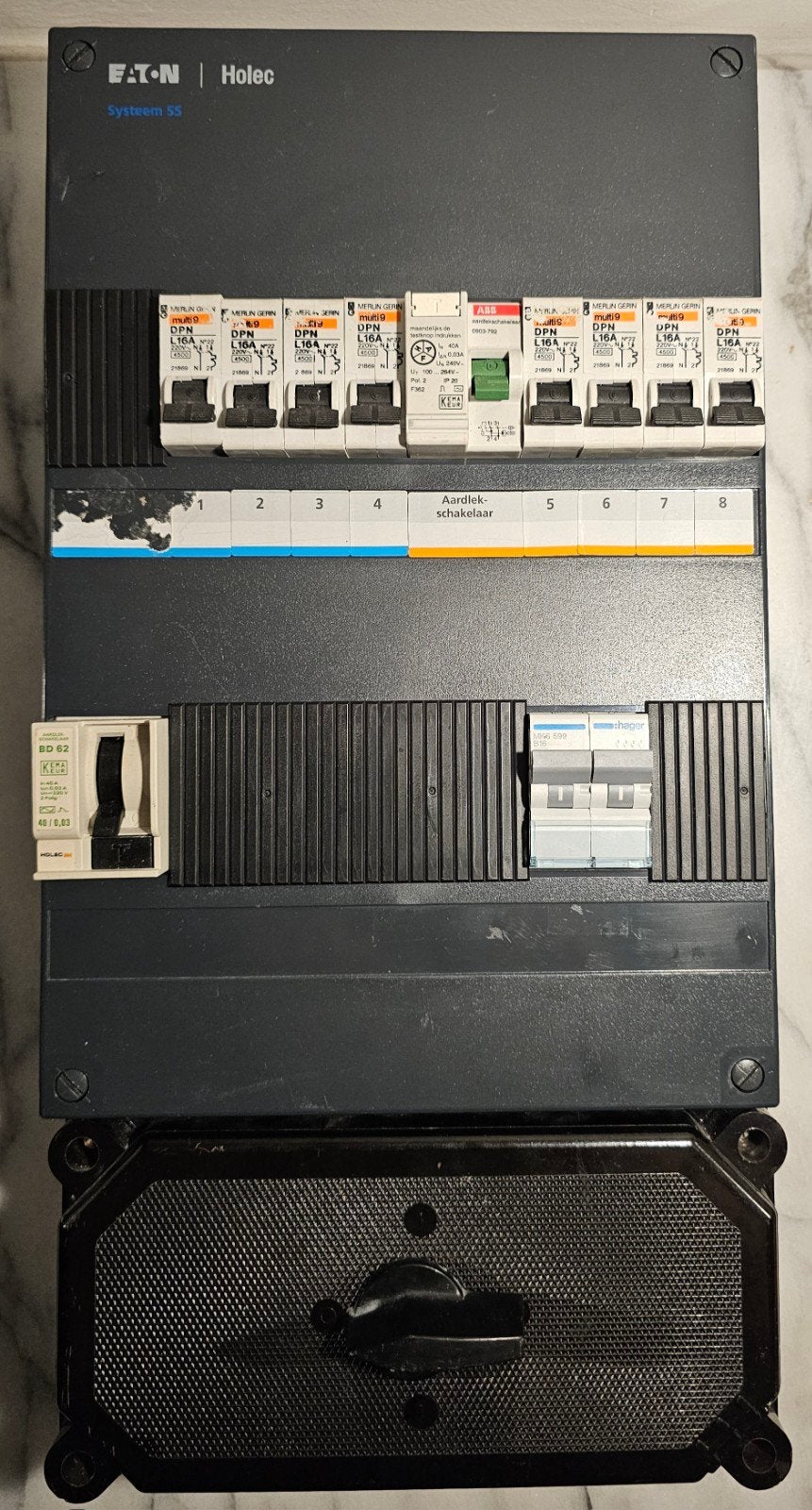Titel: Eaton Holec Systeem 55 groepenkast – 8 groepen, Ophalen of Verzenden, Gebruikt, Overige typen