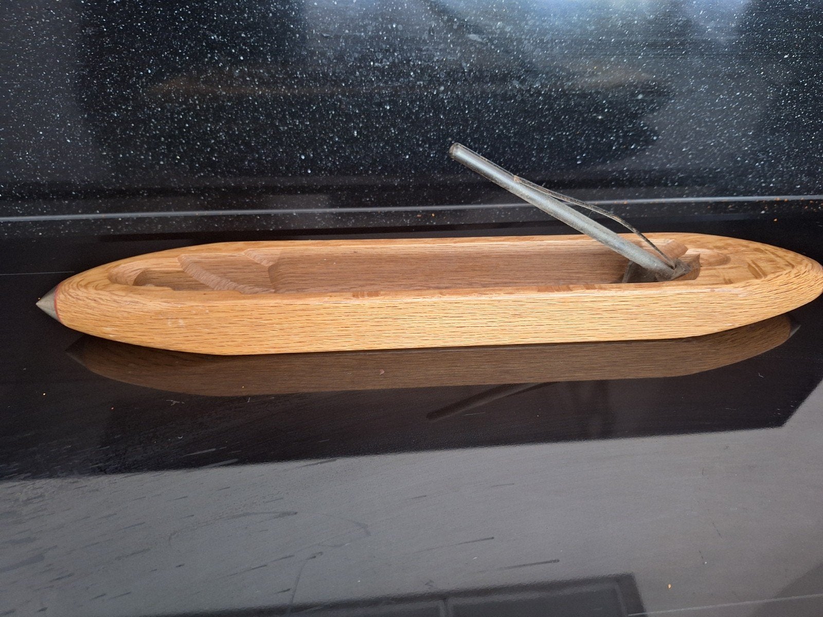 Oude houten weefspoel - Vintage weefklos, Ophalen of Verzenden
