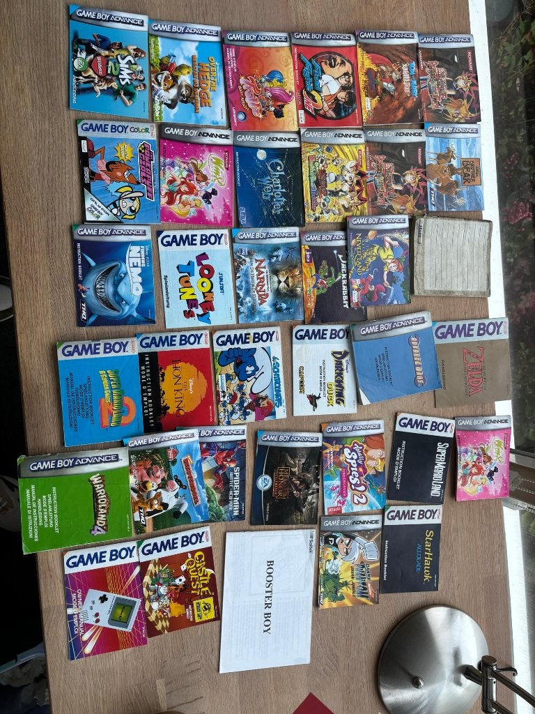 36 handleidingen Game Boy (Color/Advance), Avontuur en Actie, Gebruikt, 1 speler, Ophalen of Verzenden