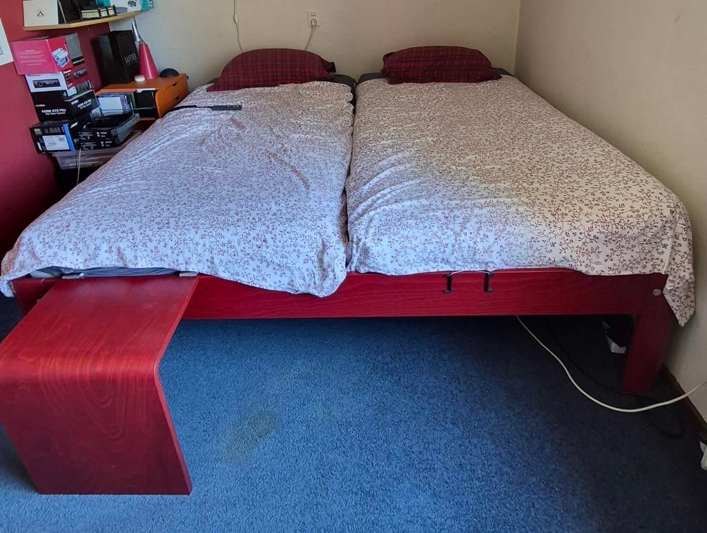 Auping Auronde bed 200x200 met verstelbare spiralen, Huis en Inrichting, Ophalen, Tweepersoons, Overige maten, 200 cm