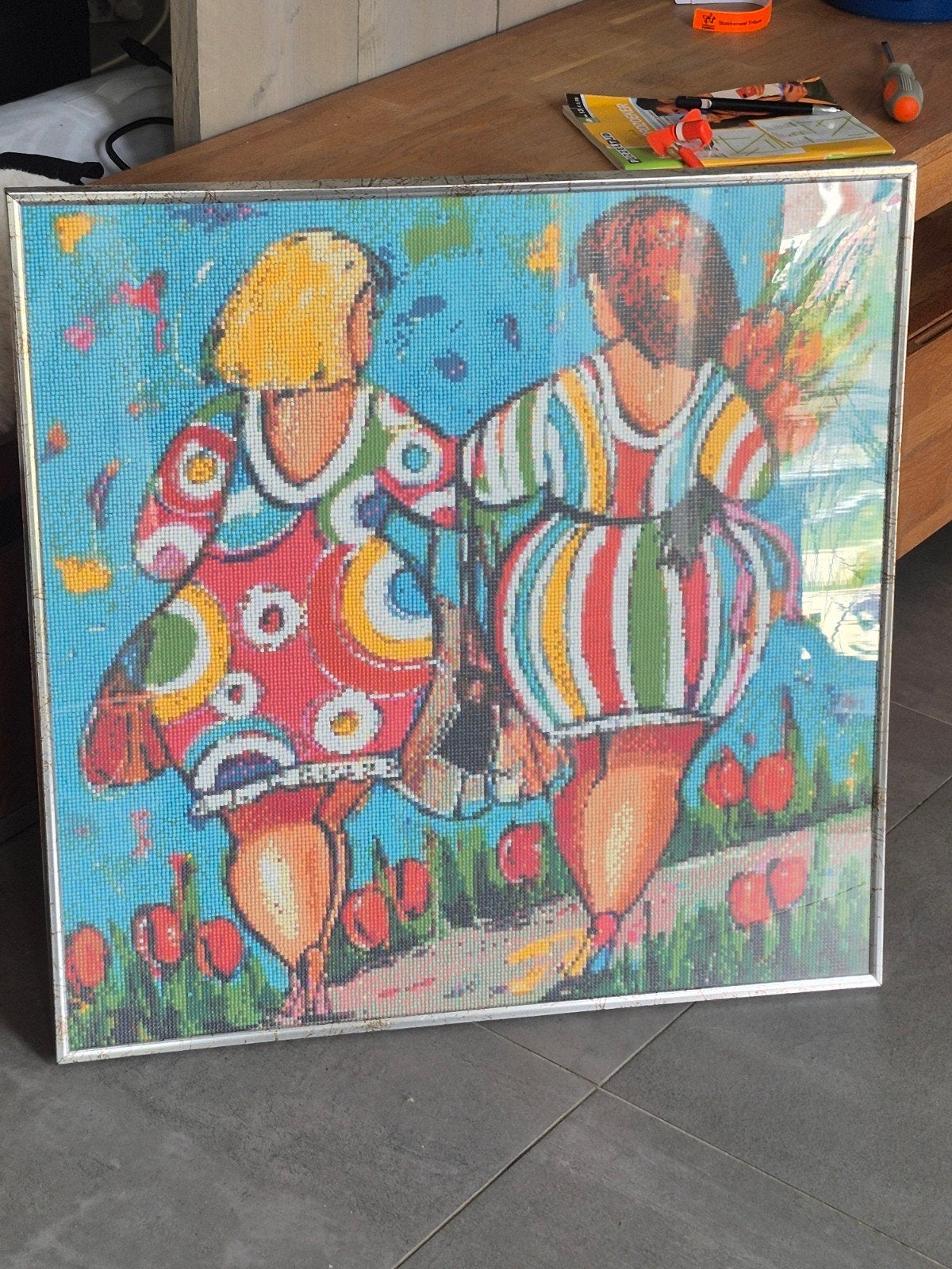 schilderij 'de dikke dames, Ophalen