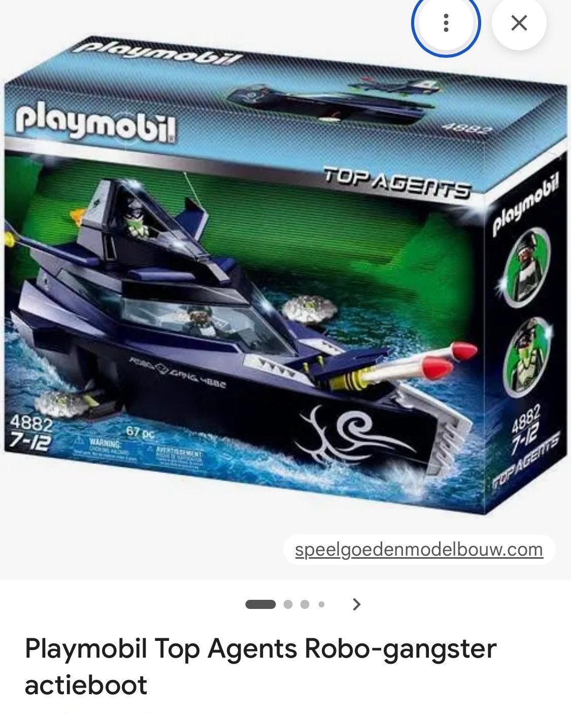 Playmobil Top Agents Robo-gangster actieboot & basis, Ophalen of Verzenden, Gebruikt