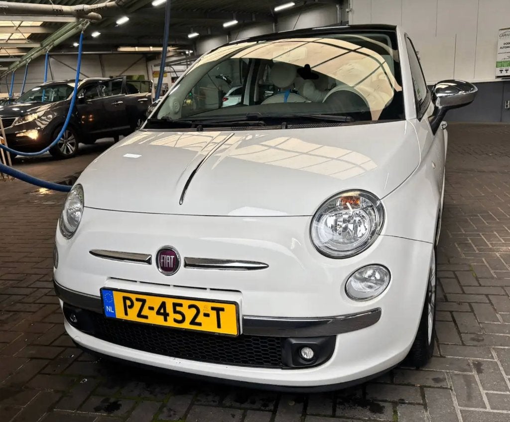 Fiat 500 1.2 C 2014 Wit distributie is vernieuwd!, Auto's, Voorwielaandrijving, 4 cilinders, 840 kg, Leder en Stof
